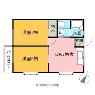 グランヴェール斉木【2階】の間取り